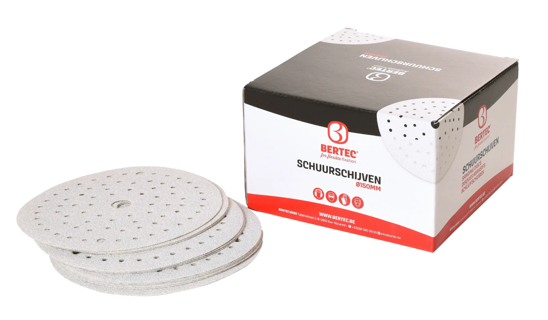 [SCHBESCHIJ453769] Bertec disque abrasif Ø 150mm 75 trous P240 100 pcs